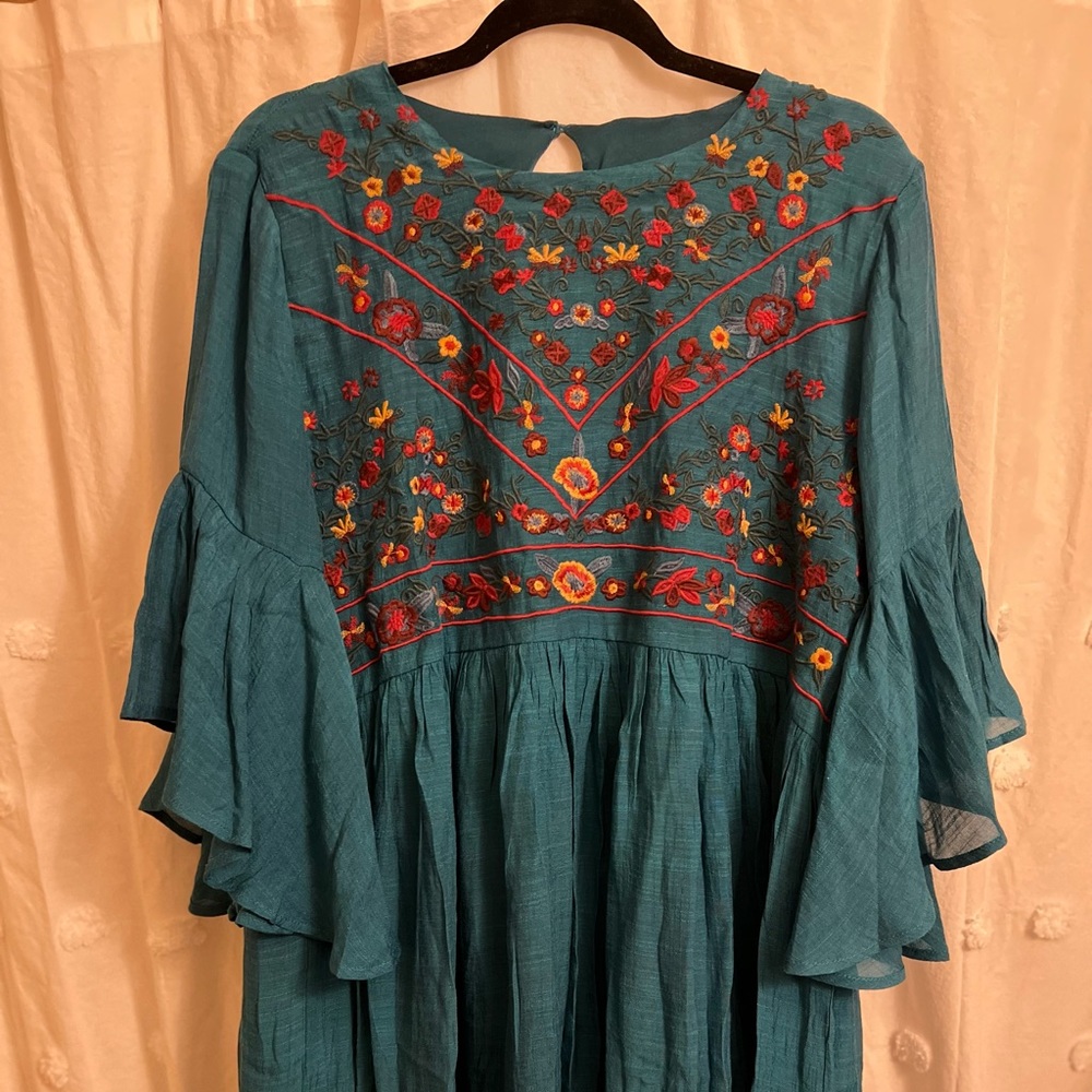 Turquoise Womens XL Top